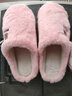安尚芬棉拖鞋女士外穿秋冬季新款居家卡通保暖加绒半包跟情侣地板拖鞋男 粉色【小熊】 40-41 适合39-40 实拍图