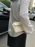 快乐玛丽包包女包时尚字母小方包女士包高级感轻奢单肩包通勤斜跨包送女友 奶油白 实拍图