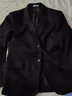 罗蒙（ROMON）西服男士春秋季毛呢西装男商务休闲上衣服外套男装 黑色 2XL 实拍图