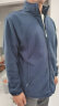 罗蒙（ROMON）夹克男春季潮流纯简约立领抗皱抓绒衣男装摇粒绒外套A1蓝XL 实拍图