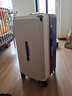 纯奢（CHEYSIR）五轮超大容量行李箱万向轮PC拉杆箱男女学生旅行箱密码箱包皮箱子 旗舰款-白配蓝·杯架+USB充电口 30英寸 【创新5轮-干湿分离内里】 实拍图