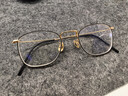 派丽蒙（PARIM）近视钛架眼镜女超轻椭圆形金丝近视框可配防蓝光ins风高级感镜架 83609-K1-金划黑-金 实拍图