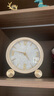 畲雅创意轻奢座钟家用摆台式客厅高端大气时钟桌面高档台钟坐钟表摆件 高级白 实拍图
