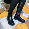 百思图冬商场新款时尚气质高筒骑士长靴粗腿显瘦黑色女靴M5102DG4 黑色 37 实拍图
