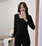 都市丽人保暖内衣女士秋上新无痕发热加厚加绒秋冬秋衣秋裤套装女 简约黑 【无痕升温9.1℃ A类婴儿级面料】 L 【参考体重100-115斤】 实拍图