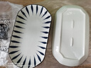惠丽源日式釉下彩陶瓷器餐具家用套装碗碟筷盘子微波炉吃饭乔迁礼物 兰草鱼盘2件 实拍图