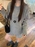 荧蒂时尚休闲套装女2025春秋韩系穿搭一整套女针织衫女毛衣短裤两件套 灰色【套装】1 M 实拍图