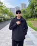 德尔惠夹克男春秋外套潮流户外运动翻领时尚宽松纯色情侣款 黑色 XL 实拍图