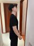 雾卡（WUKA）【纯棉4件】短袖t恤男圆领宽松半袖男纯色棉T恤夏季男装上衣服t衫 纯色：白+白+黑+黑 2XL (150-165斤内) 实拍图