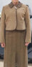 范思蓝恩23FS14708/14659设计感短款外套女冬季套装 浅卡其短外套 M 晒单实拍图