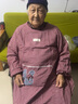 诗佩琪（SVORIAHI）长袖围裙女厨房罩衣成人工作服连袖棉布护衣外套炒菜做饭围腰 酒红色（格子毛绒兔罩衣） 1件 实拍图
