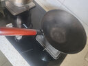 韦大锤炒锅炒菜锅手工铁锅老式家用传统圆尖底无涂层不粘锅具大炒勺 30cm无耳手工铁锅 盖+勺+铲+刷 30cm 实拍图