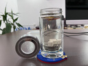 水宜生玻璃杯双层男女士泡茶杯高档商务弱碱随手杯便携透明水晶杯防烫 臻萃【纯钛】260ml 实拍图
