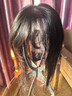 瑞贝卡（Rebecca）假发女100%真人发丝遮白发假发片增加发量空气刘海隐形头顶补发片 空气刘海 自然黑 35cm 全手织工艺 实拍图