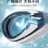 李宁（LI-NING）泳镜防水防雾男女高清游泳眼镜平光游泳镜LNJT224-10暗夜黑 实拍图