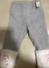 戴维贝拉（DAVE＆BELLA）加绒打底裤儿童休闲裤小女孩裤子保暖女童长裤洋气宝宝秋冬小童 花灰色 120 cm（建议身高110-120cm） 实拍图