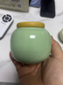 茶叶罐便捷式茶罐清仓特价密封罐存茶罐储存罐瓷罐储茶罐家用绿茶 青瓷竹盖茶叶罐(浅绿） 实拍图