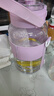恩尔美（nRMEi）大肚杯玻璃杯大容量吸管泡茶耐高温高颜值夏网红水杯女便携24新款 凝香紫2000ml【双饮+茶仓+背带】 实拍图
