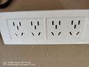 德力西（DELIXI）开关插座面板 CD601系列 118型四位五孔20孔插座面板 雅白 实拍图