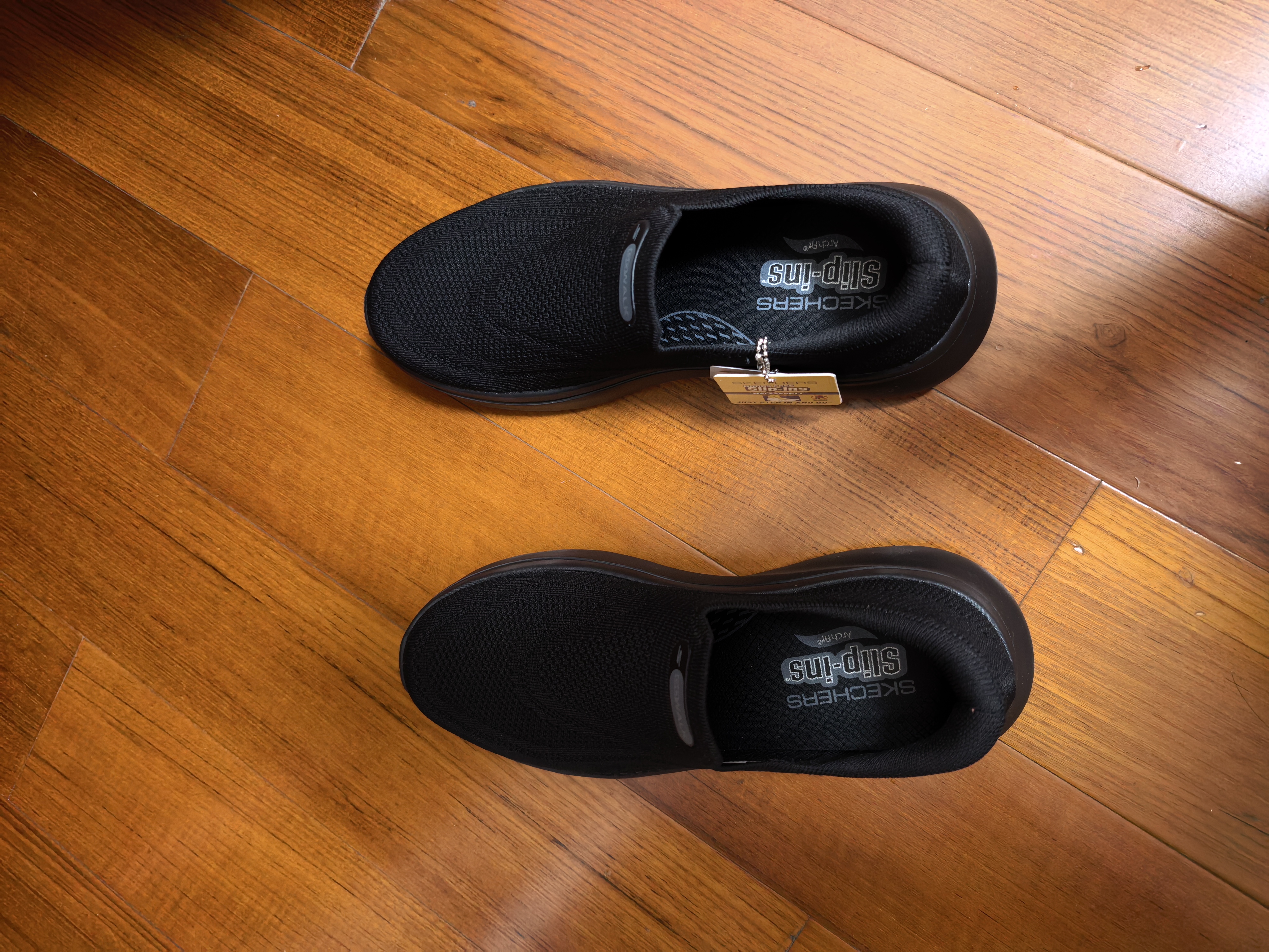 斯凯奇（Skechers）健步鞋男士秋季闪穿休闲鞋足弓支撑宽楦一脚蹬软底运动鞋 实拍图