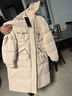雅鹿长款羽绒服女士2025年新款韩版宽松加厚冬季鸭绒时尚保暖连帽外套 卡其色 2XL （推荐175-200斤） 实拍图