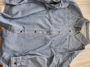 尚都比拉春秋复古港风设计感长袖牛仔衬衫女休闲通勤上衣 牛仔蓝 L  实拍图