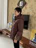 隽狐中老年羽绒服女短款妈妈冬装加厚大码60岁70老人奶奶太太冬季外套 咖色 XL 【推荐85-105斤】 实拍图