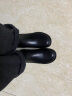 拔佳（Bata）切尔西靴女冬商场新款英伦风牛皮粗跟通勤短筒靴86818DD3 黑色-单里 36 实拍图