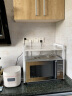 锦绣百年厨房置物架可伸缩微波炉架烤箱电饭煲调料盒台面收纳架子双层白色 实拍图