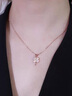 续钰XUYU999足银四叶草项链女士小众吊坠锁骨链送女友老婆闺蜜女生日礼物 水晶四叶草项链-玫瑰金色 实拍图