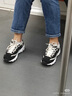 斯凯奇奥利奥|秋季黑白老爹鞋复古熊猫鞋透气厚底增高运动鞋 实拍图