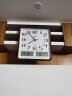 康巴丝（Compas）挂钟客厅 万年历温湿度时钟 简约日历石英钟表挂墙2984 木纹色 实拍图