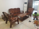 莱仕达京东居家优选实木沙发组合大小户型中式客厅813# 单+单+三+长+方 实拍图