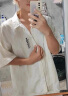 真维斯美式休闲短袖衬衫男夏季薄潮牌潮流宽松半袖衣服日系男士衬衣外套 白色 XL 晒单实拍图