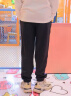 主意范（ZHUYIFAN）大码裤子男春夏薄款宽松休闲裤束脚阔腿印花运动裤子卫.裤抽绳潮 A001- K1135黑色 4XL 180-200斤 实拍图