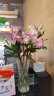 悦多彩AB级优质香水百合 家庭办公室各色生活鲜花 昆明基地 现采直发 粉色百合花10朵  ( 双头5枝) 实拍图