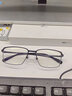 依视路（ESSILOR） 新款商务男镜架时尚镜框女配依视路镜片近视定制眼镜网上配镜 金属-全框-2035SV-银色 镜框+依视路A4防蓝光1.56现片 实拍图