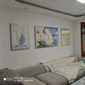 Sixpoetry 客厅装饰画现代简约沙发背景墙壁画轻奢三联晶瓷画大气高档挂画 流水多财（铝合金外框） 晶瓷画左右60*80+中间120*80亮面 实拍图
