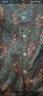 CJZ绸缎衬衫男式桑蚕丝印花大牌高档真丝杭州免烫青中年短袖衬上衣男 黑绿色 XL/175 晒单实拍图