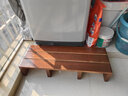 冬鹰匠搭脚凳脚踏凳实木办公室脚踏台阶脚踏板垫脚板木质阳台增高踏步 80长*30宽*15高  咖啡色 实拍图