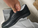 强人 JD12602 简约轻便男士商务正装皮鞋 黑色 43码 晒单实拍图