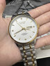 冠琴（GUANQIN）手表男士全自动机械表瑞士品质防水夜光精钢双日历学生多功能腕表 条丁钢带间白（机械款） 实拍图