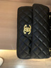 Cavion Koist CK轻奢包包女包新品单肩包女百搭女士包菱格链条包送女友520礼物 黑色浅金穿皮链条大号  礼盒包装 实拍图