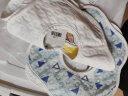 婧麒（JOYNCLEON）婴儿纯棉口水巾围嘴防水宝宝口水围兜 4条装 动物世界 Jyp22005 实拍图