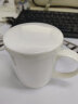 岩鉴纯白骨瓷水杯杯子马克杯带盖大容量陶瓷茶杯办公咖啡杯家用耐高温 单杯 晒单实拍图