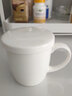 景顺景德镇瓷杯骨瓷简约陶瓷杯子茶杯纯白色水杯定制LOGO牛奶杯咖啡杯 平盖杯350ml 实拍图