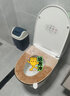 方贝马桶垫加绒加厚坐垫套防水拉链式毛绒垫圈套厕所马桶套坐便器 小象(咖色)+提手拉链款【1个装】 实拍图
