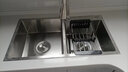 柯邦 洗菜盆双槽304不锈钢洗菜盆水槽双槽加厚防污抗油水槽套餐手工盆 套餐D水槽+下水+圆抽拉龙头 82*45 实拍图