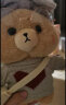 佩佩龙 可爱小熊玩偶公仔毛绒玩具泰迪熊陪睡布娃娃抱枕送女友生日礼物 灰色小熊束发带 30厘米（礼盒＋灯款） 实拍图