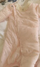 戴维贝拉（DAVE＆BELLA）新生儿夹棉连体衣女宝宝百天衣服冬装新款初生婴儿外出服幼童爬服 粉底印花【现货】 90cm （建议身高80-90cm） 实拍图